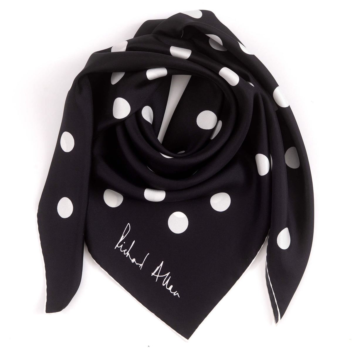 black and white polka dot shawl